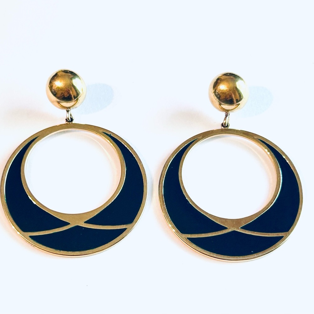 Vintage Monet Hoop Earrings